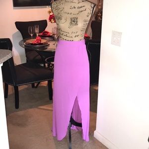 Spring lavender high-low skirt